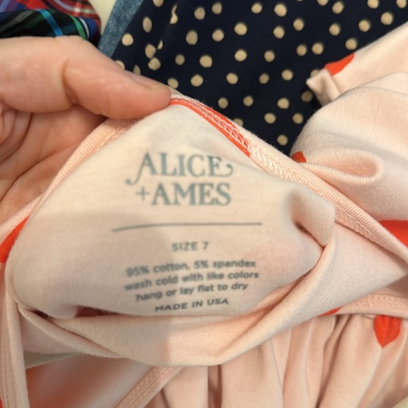 Alice + Ames size 7 twirly dress. Pink polka dots - Picture 2 of 2